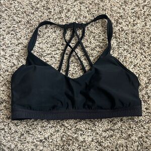 Under Armour Black Strappy Crossback Sports Bra